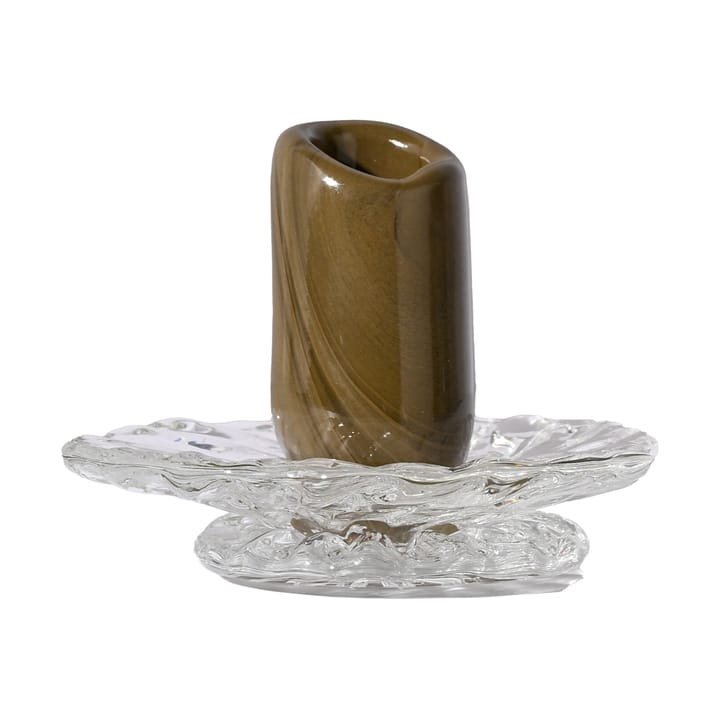 Lara candle holder XS 9 cm - Green-clear - Byon