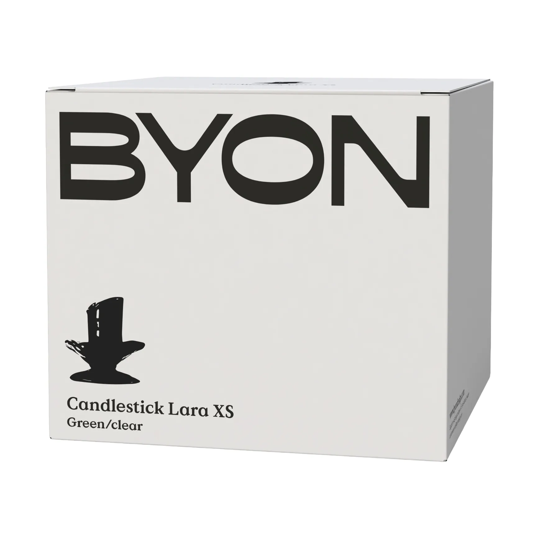 Lara candle holder XS 9 cm, Green-clear Byon