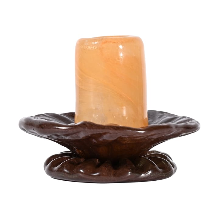 Lara candle holder XS 9 cm - Orange-brown - Byon