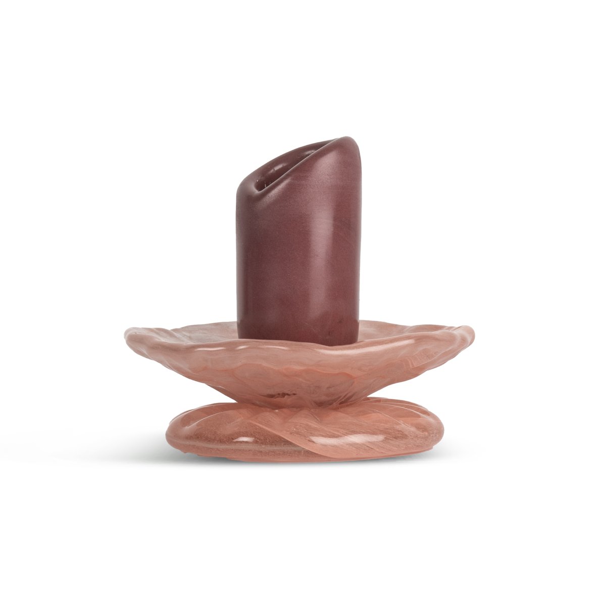 Byon Lara candle holder XS 9 cm Wine red-pink