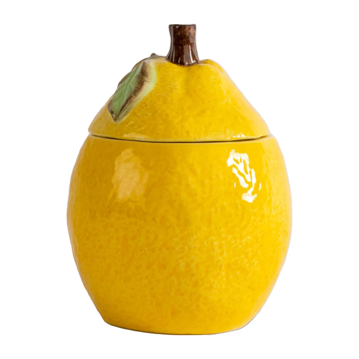 Byon Lemon bowl with lid o11x14.5 cm | Scandinavian Design | Boxes & jars | Yellow