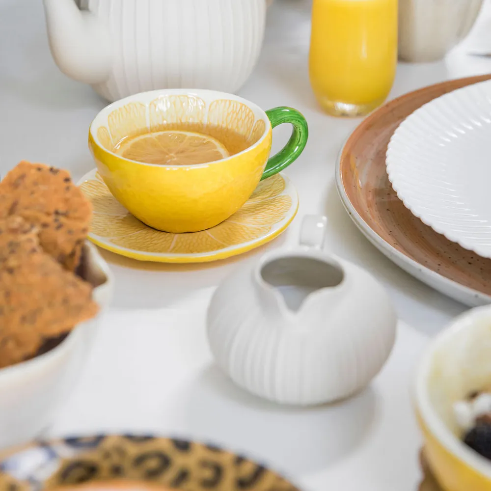 Lemon cup with saucer 25 cl, Yellow Byon