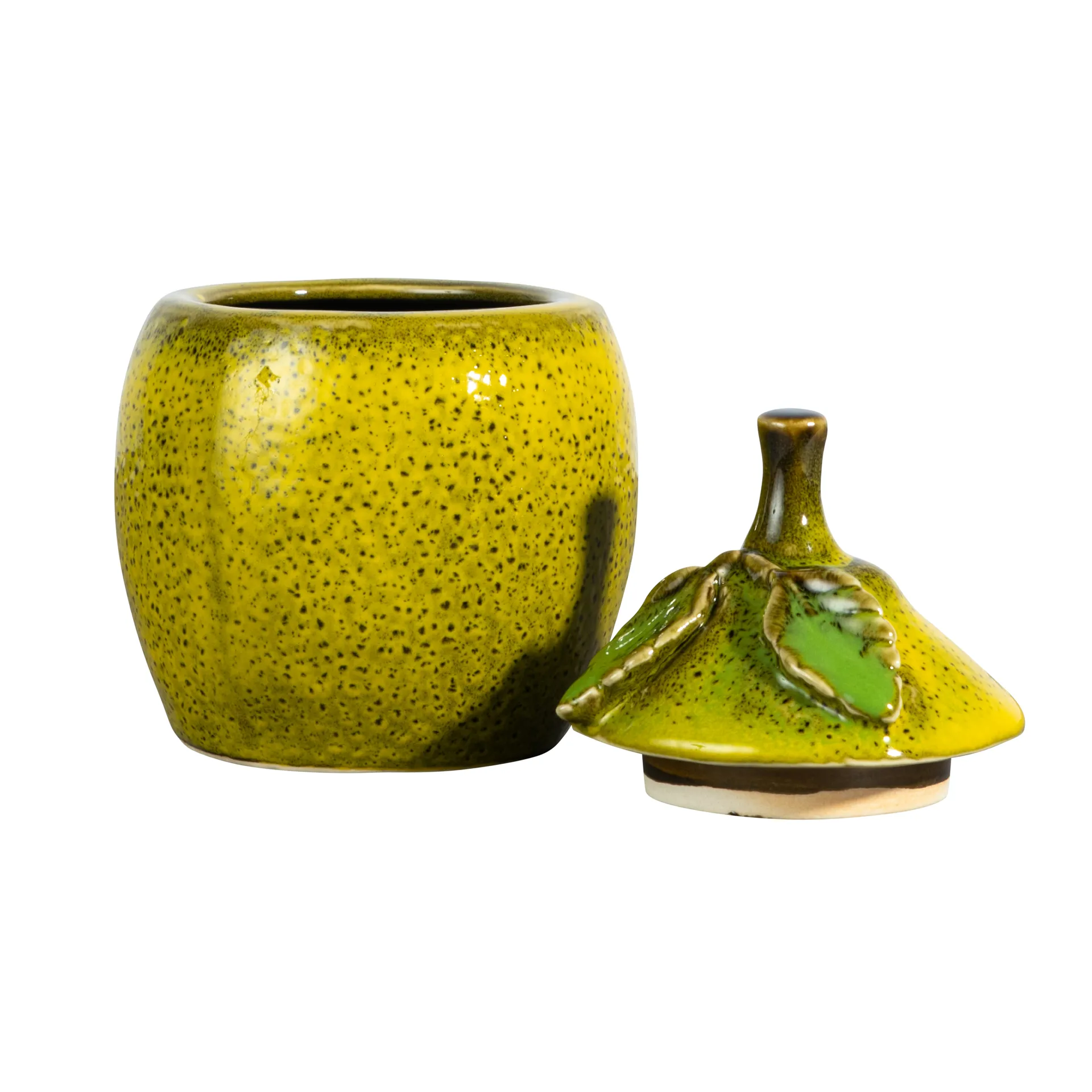 Lemon jam bowl with lid 15.5 cm, yellow Byon