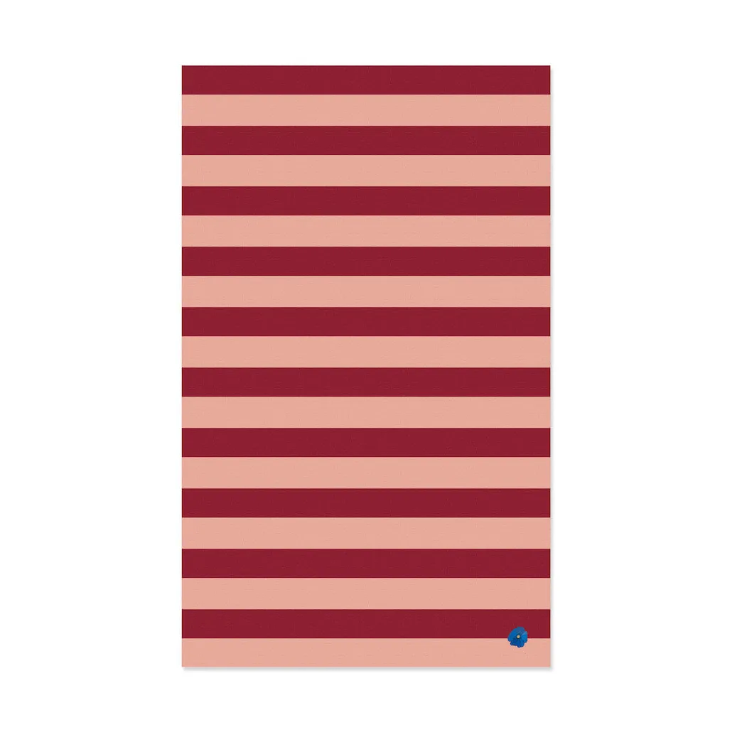 Leya stripe tablecloth 150x250 cm, Red-pink Byon