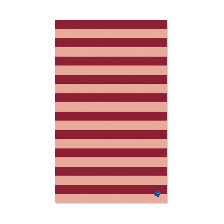 Leya stripe tablecloth 150x250 cm - Red-pink - Byon