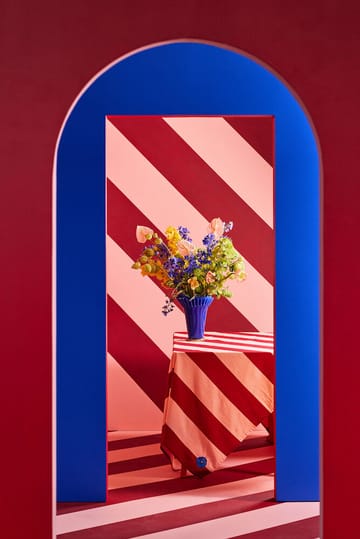 Leya stripe tablecloth 150x250 cm - Red-pink - Byon