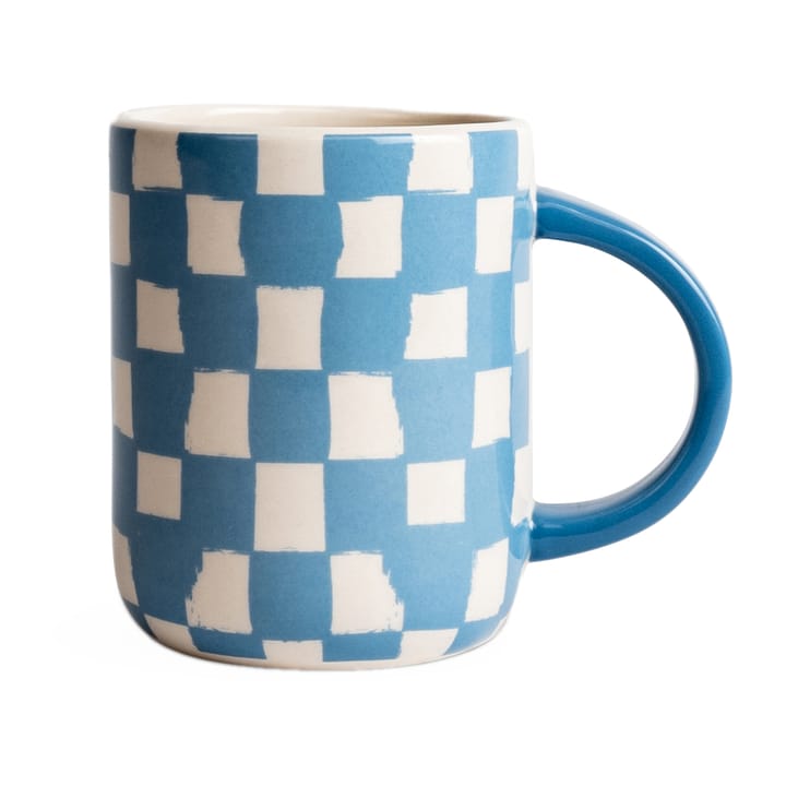 Liz mug check 28 cl - Blue-white - Byon