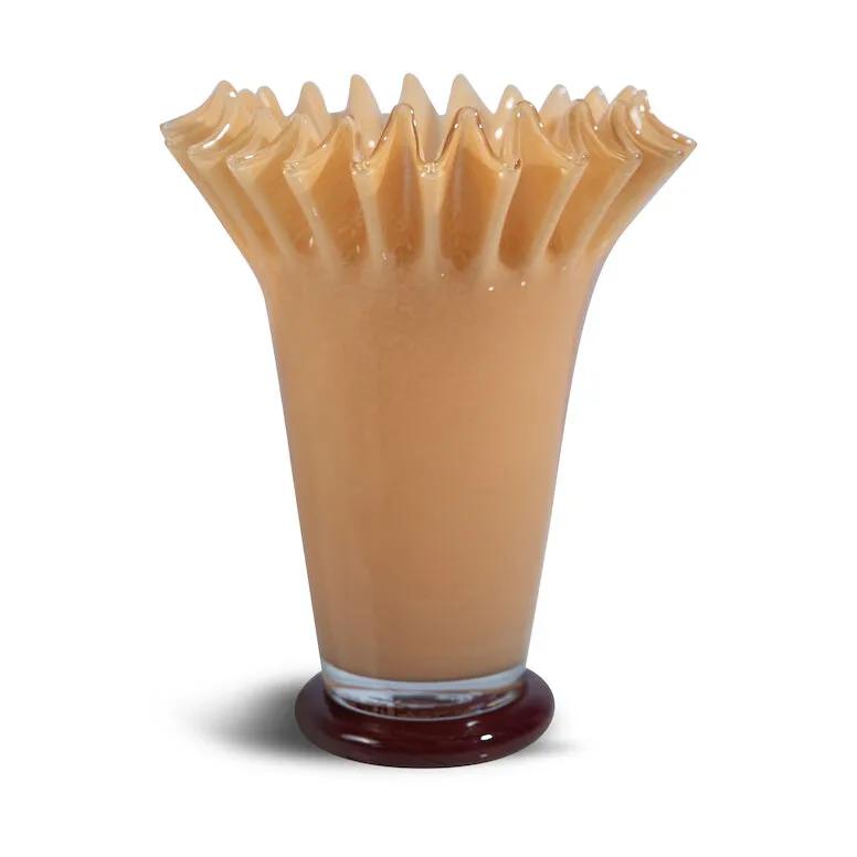 Byon Lori vase 28 cm Yellow-bordeaux | Scandinavian Design | Vases | Beige