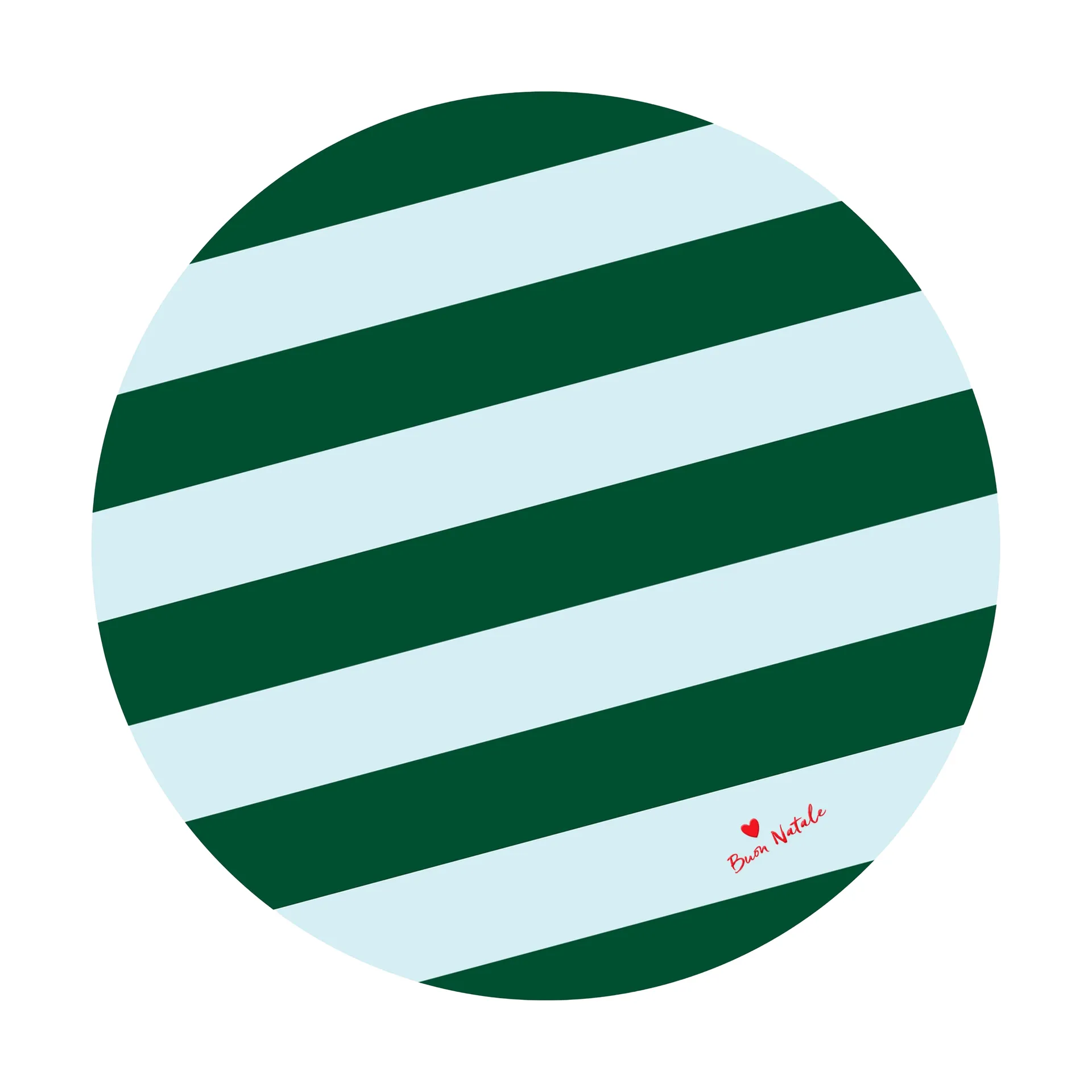 Love Christmas tree mat Ø100 cm, Green-light blue Byon