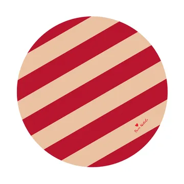 Love Christmas tree mat Ø100 cm - Red-sand - Byon