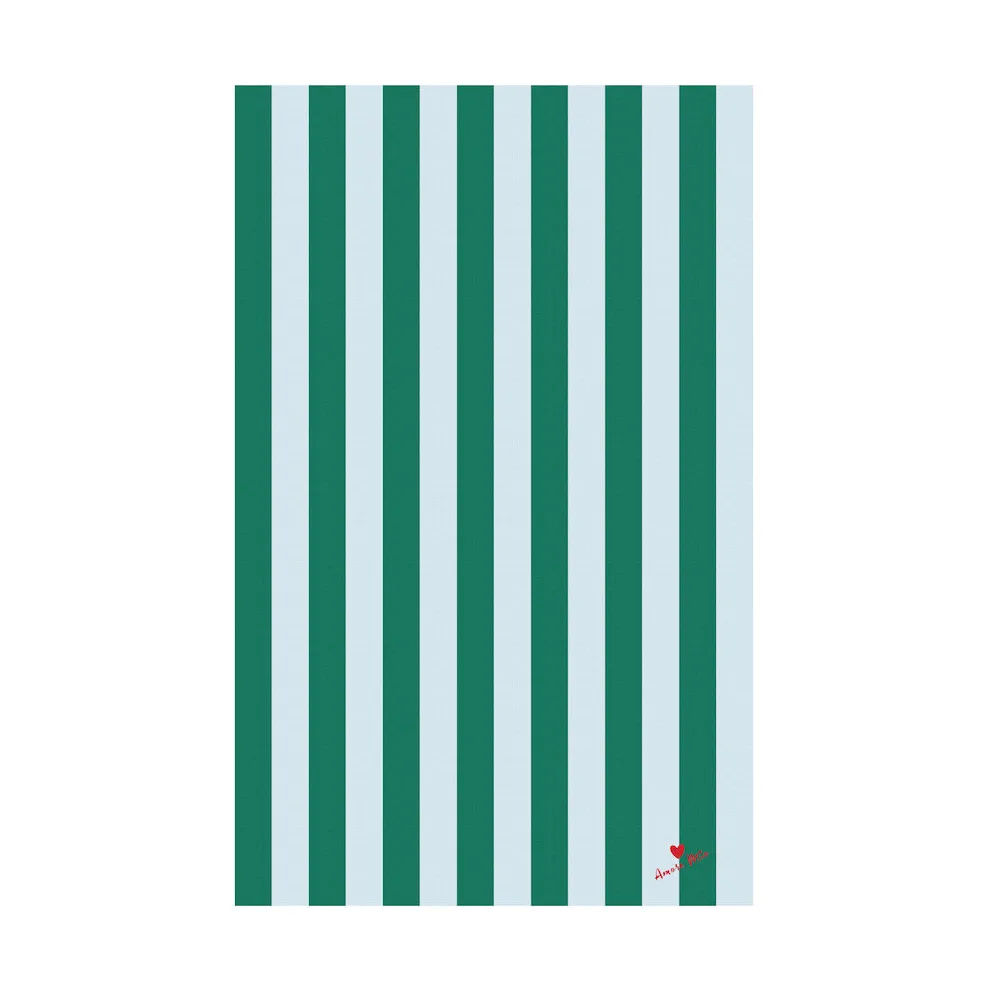 Love tablecloth 150x280 cm, Green-light blue Byon