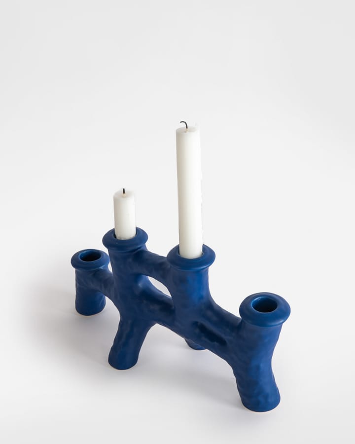 Luca candle sticks 12x30 cm - Blue - Byon