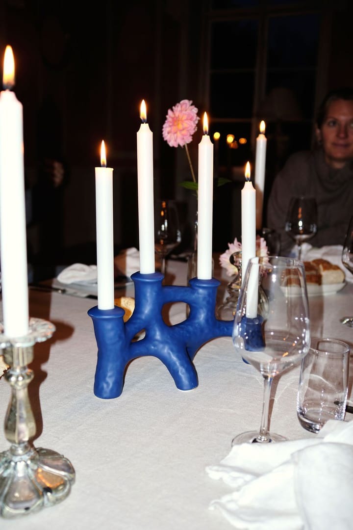 Luca candle sticks 12x30 cm - Blue - Byon