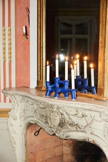 Luca candle sticks 12x30 cm - Blue - Byon