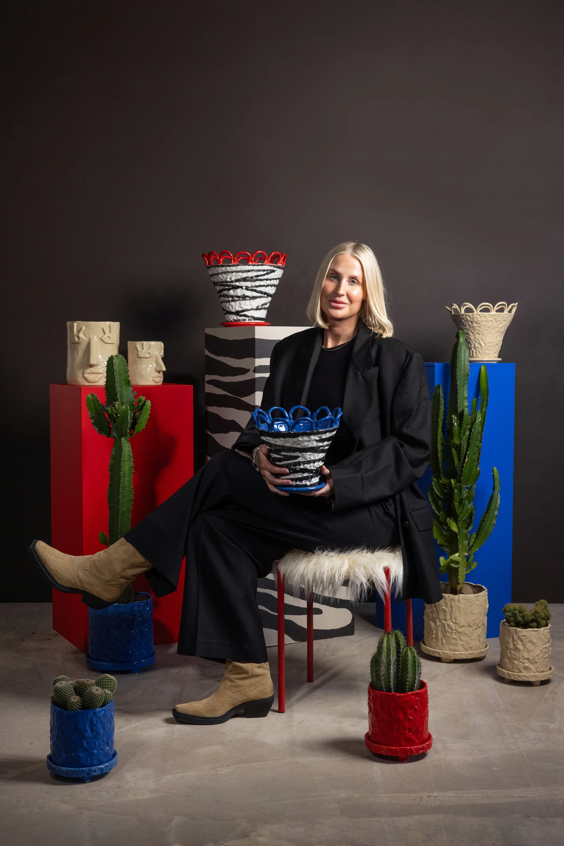 Muddy pot S Ø17.5 cm, Red Byon