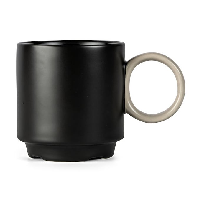 Byon Noor cup o7.5 cm Black-beige | Scandinavian Design | Coffee cups | Black