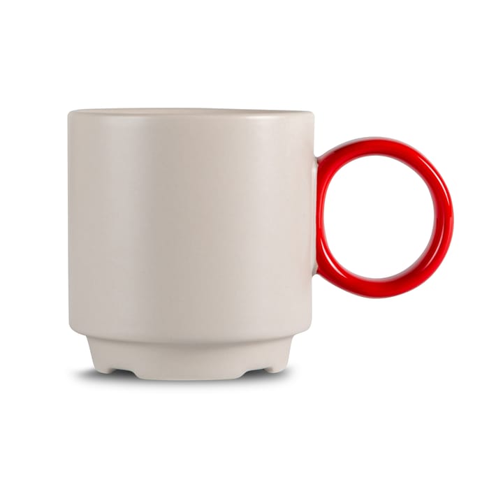 Noor cup Ø7.5 cm - grey-red - Byon
