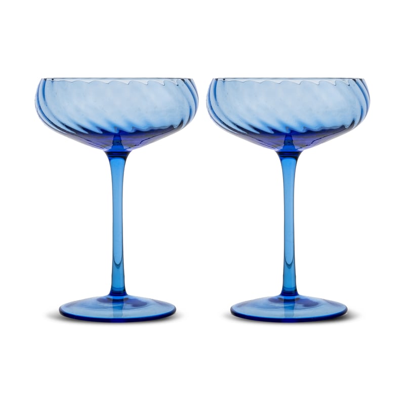 Byon Opacity champagne coupe 300 ml 2-pack Blue