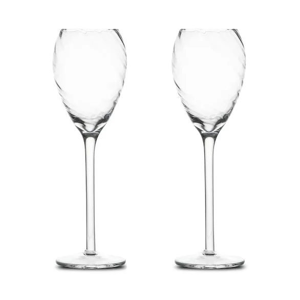 Byon Opacity champagne glass 16 cl 2-pack Clear | Scandinavian Design | Champagne glasses | Transparent
