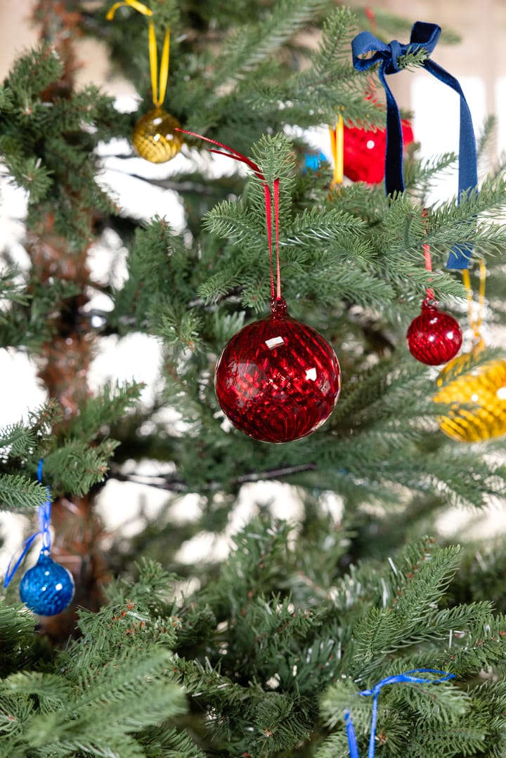 Opacity Christmas tree bauble XS Ø4 cm 2-pack, Red Byon