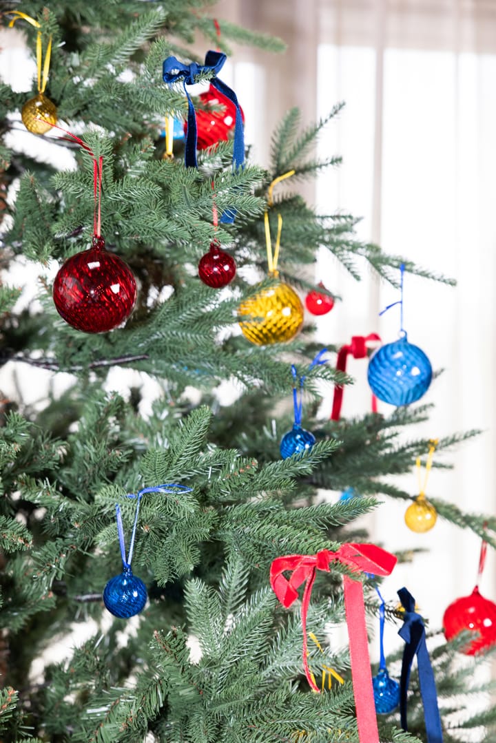 Opacity Christmas tree bauble XS Ø4 cm 2-pack, Yellow Byon
