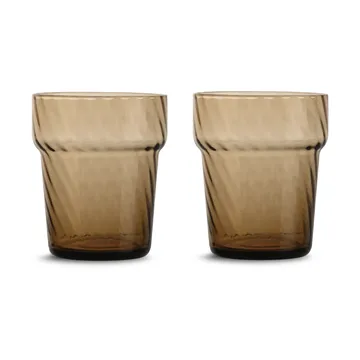 Opacity drinking glasses 30 cl 2-pack - Brown - Byon