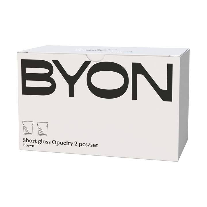 Opacity drinking glasses 30 cl 2-pack, Brown Byon