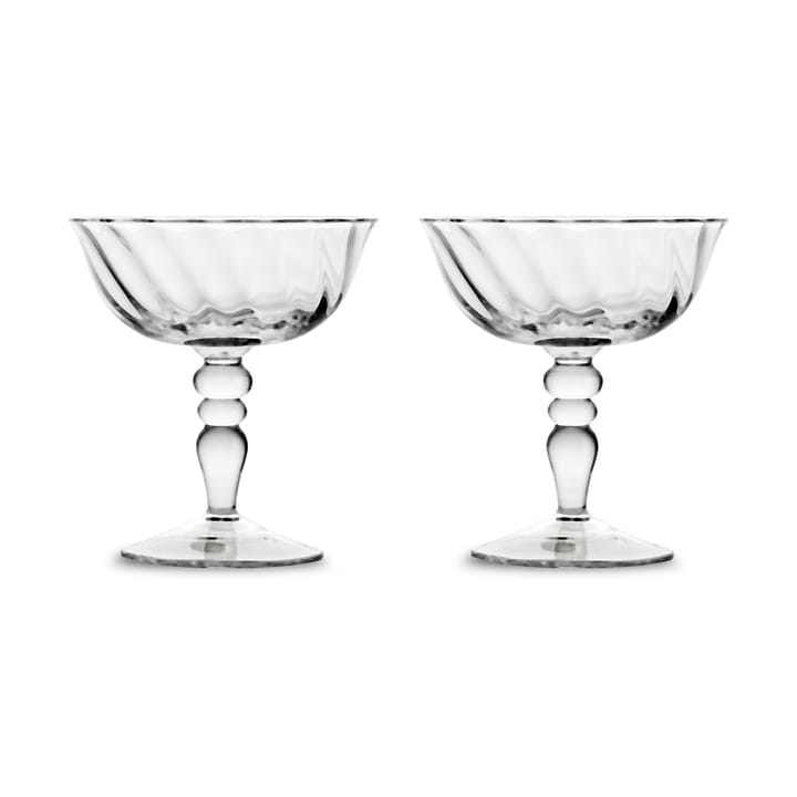 Opacity Italian champagne coupe 15 cl 2-pack - Clear - Byon