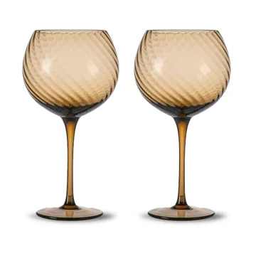 Opacity wine glasses 47 cl 2-pack - Brown - Byon