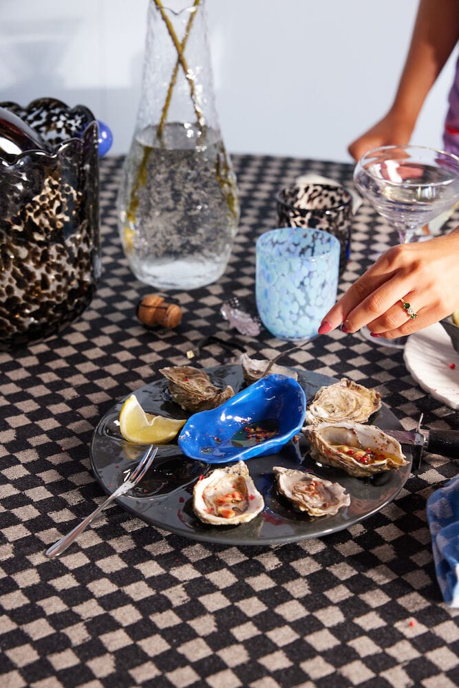 Oyster serving bowl - Blue - Byon