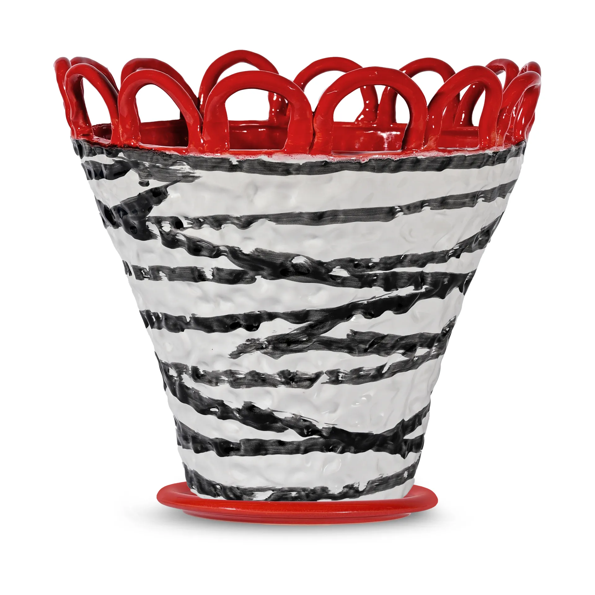 Patty pot L Ø30 cm, Zebra-red Byon