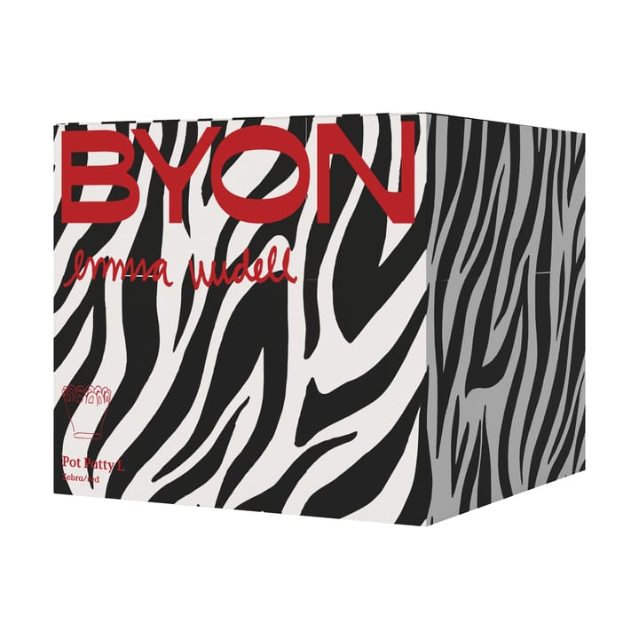 Patty pot L Ø30 cm, Zebra-red Byon