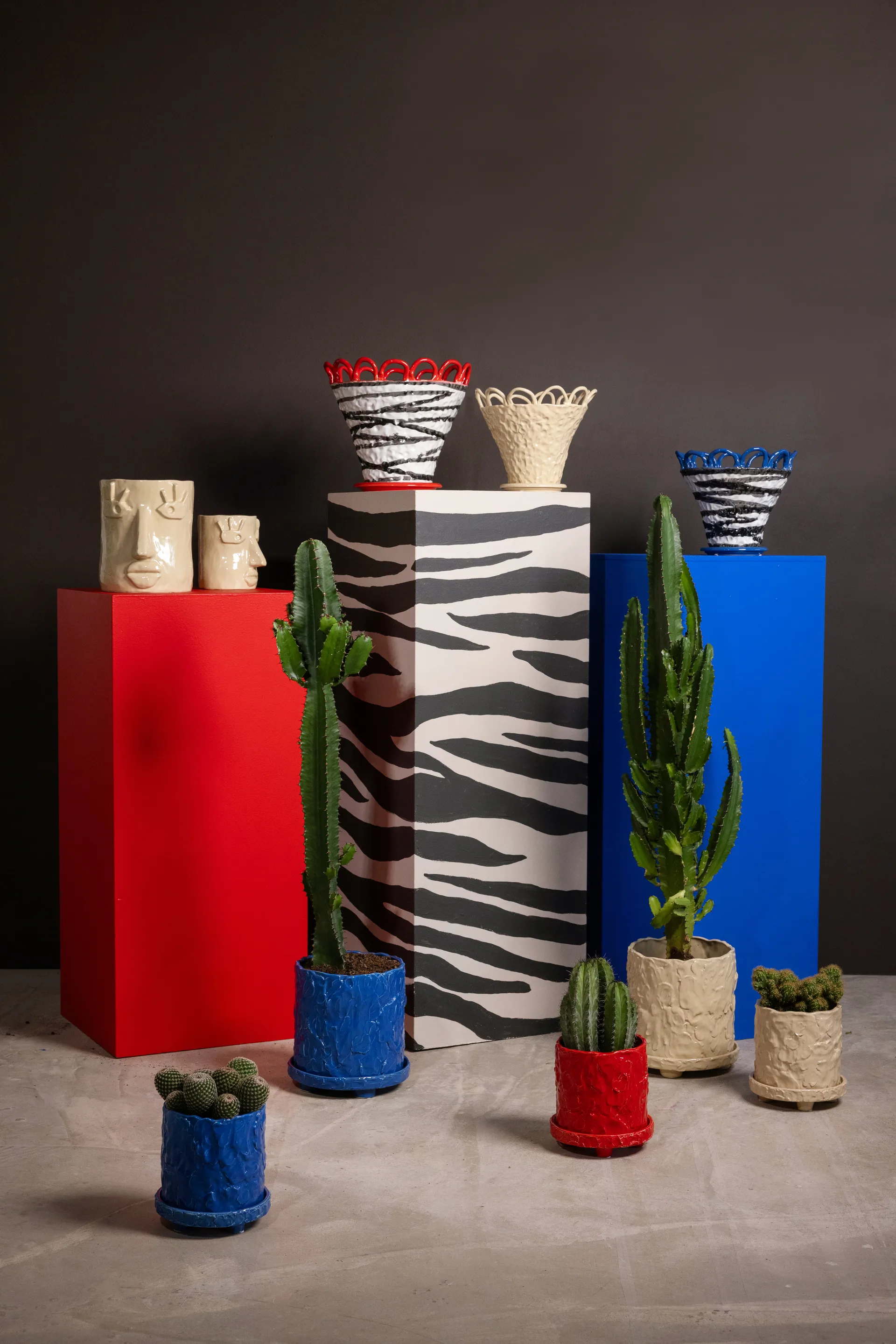 Patty pot L Ø30 cm, Zebra-red Byon