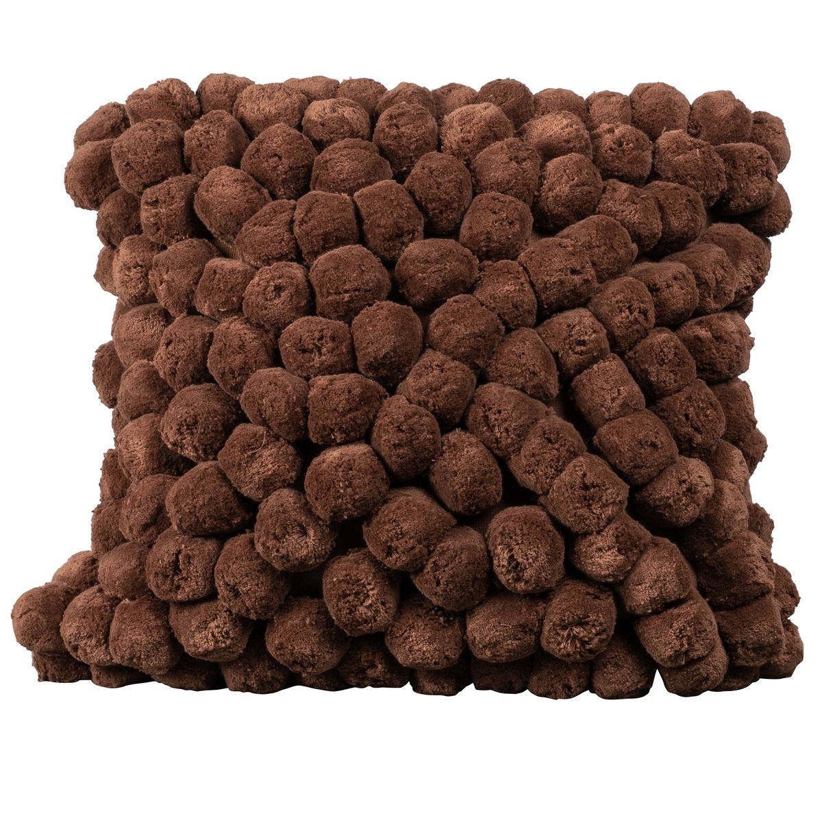 Byon Pom Pom cushion 45x45 cm brown | Scandinavian Design | Cushions | Brown