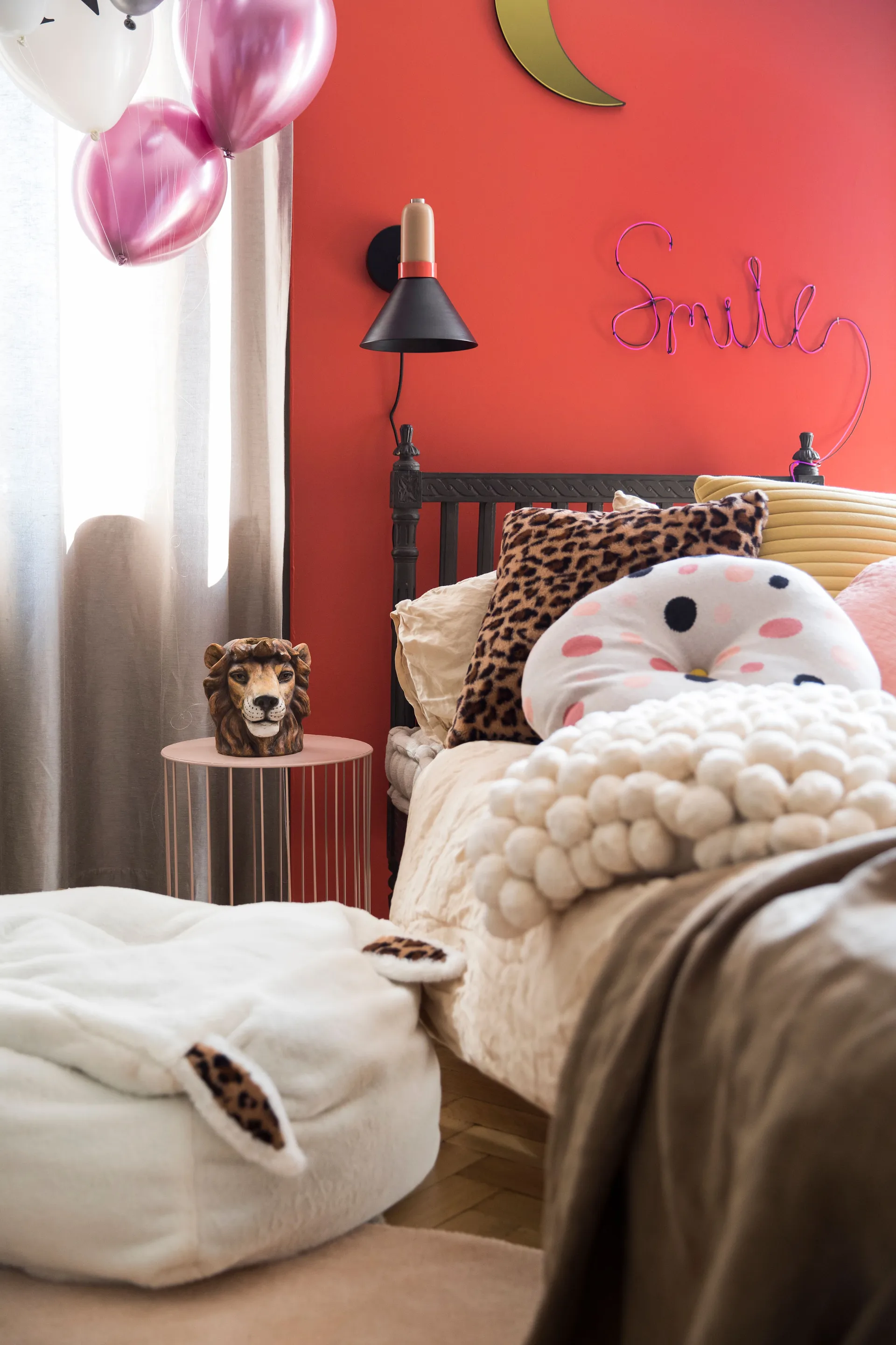 Pom Pom cushion 45x45 cm, Off white Byon