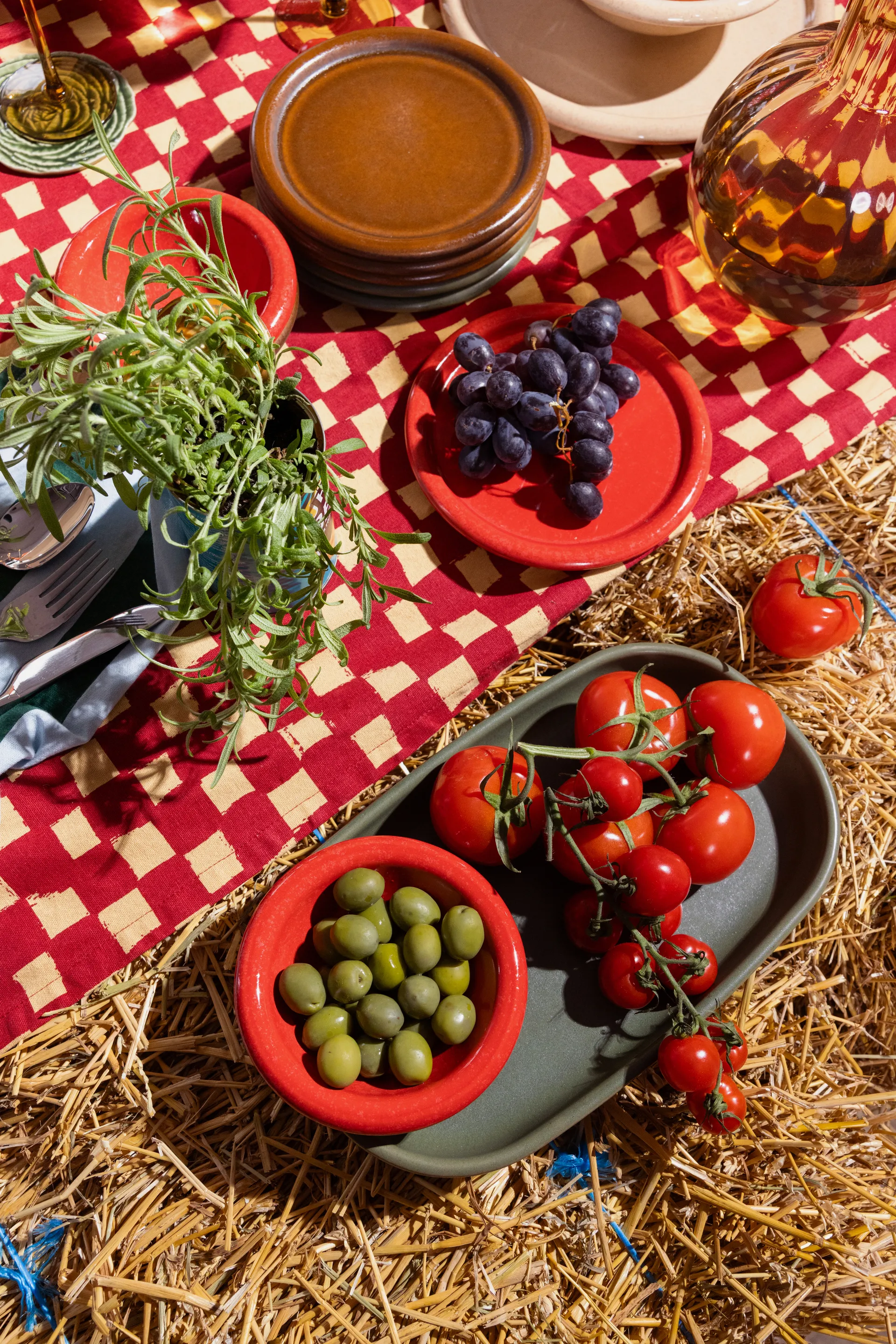 Porto serving tray 18x30 cm, Green Byon