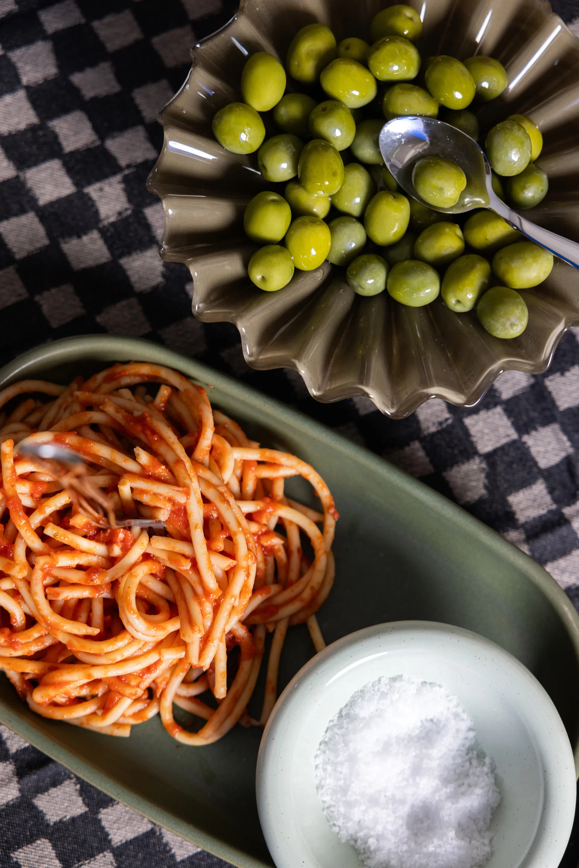 Porto serving tray 18x30 cm, Green Byon