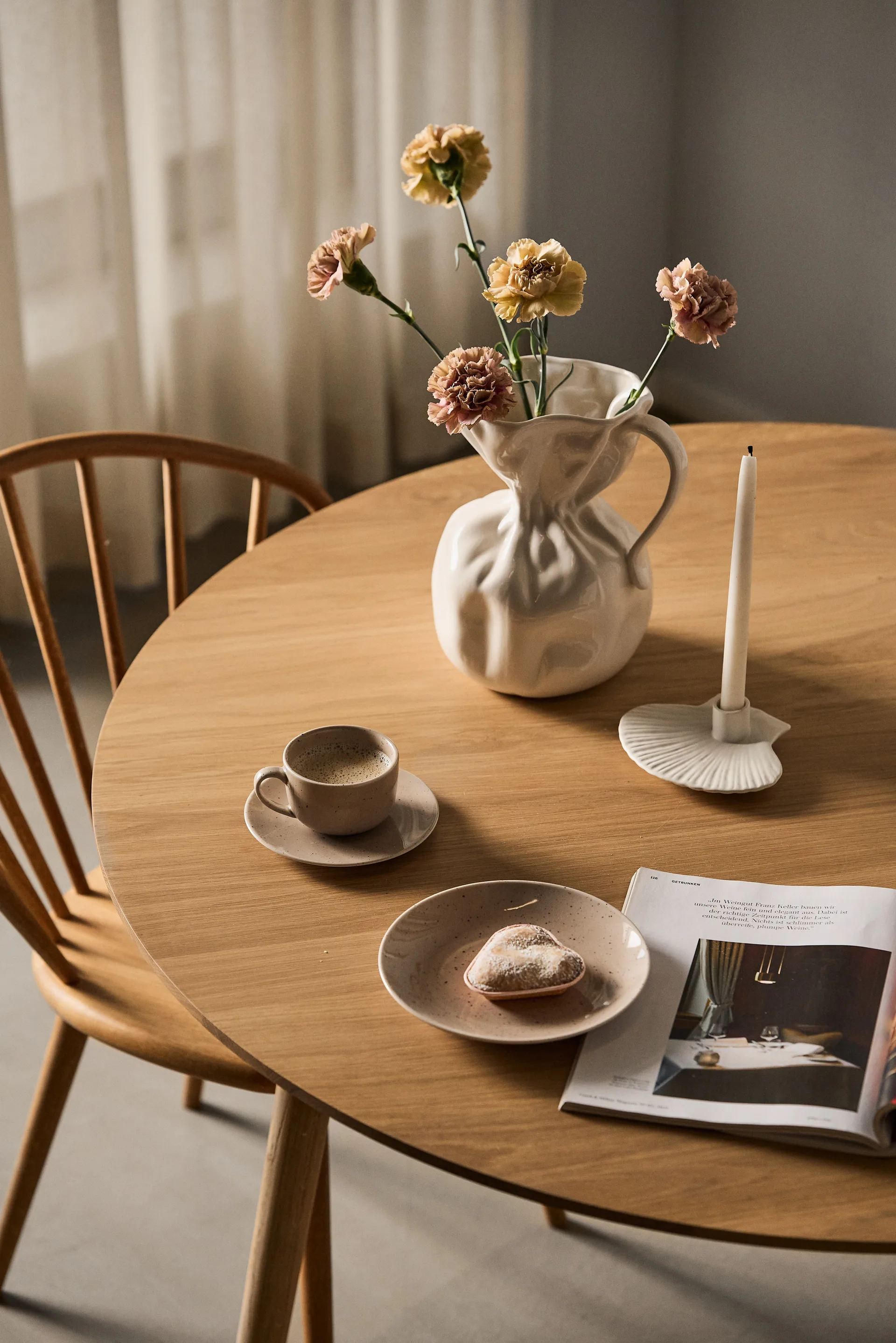 Shell candle sticks 15.5 cm, White Byon