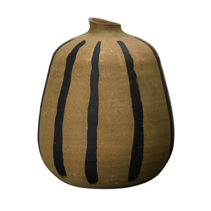 Stripes vase - Black-brown - Byon