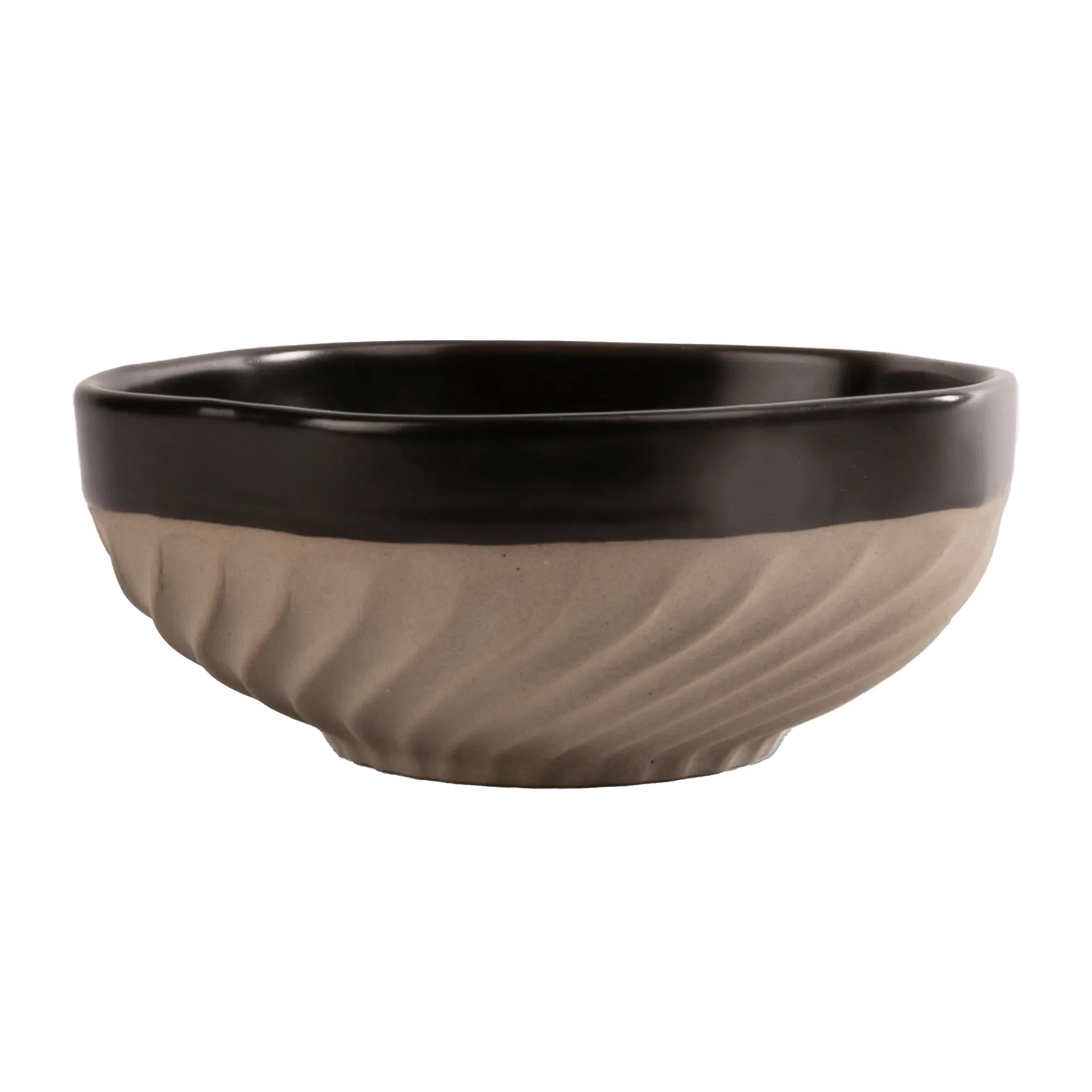 Swirl bowl Ø11 cm, Black-beige Byon