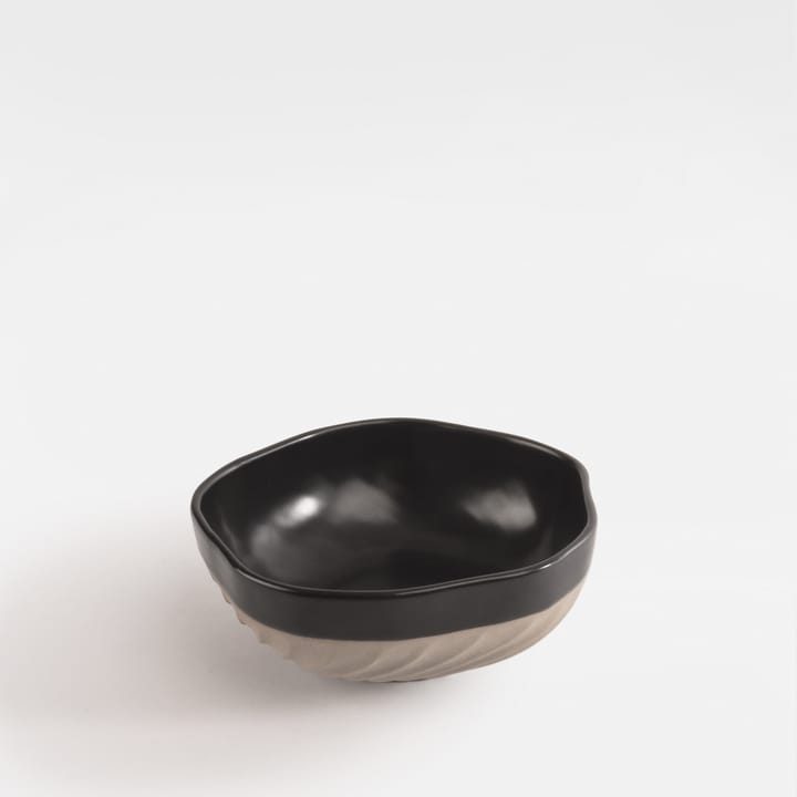 Swirl bowl Ø11 cm - Black-beige - Byon