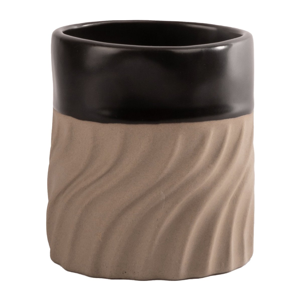 Byon Swirl cup 24 cl Black-beige | Scandinavian Design | Coffee cups | Black