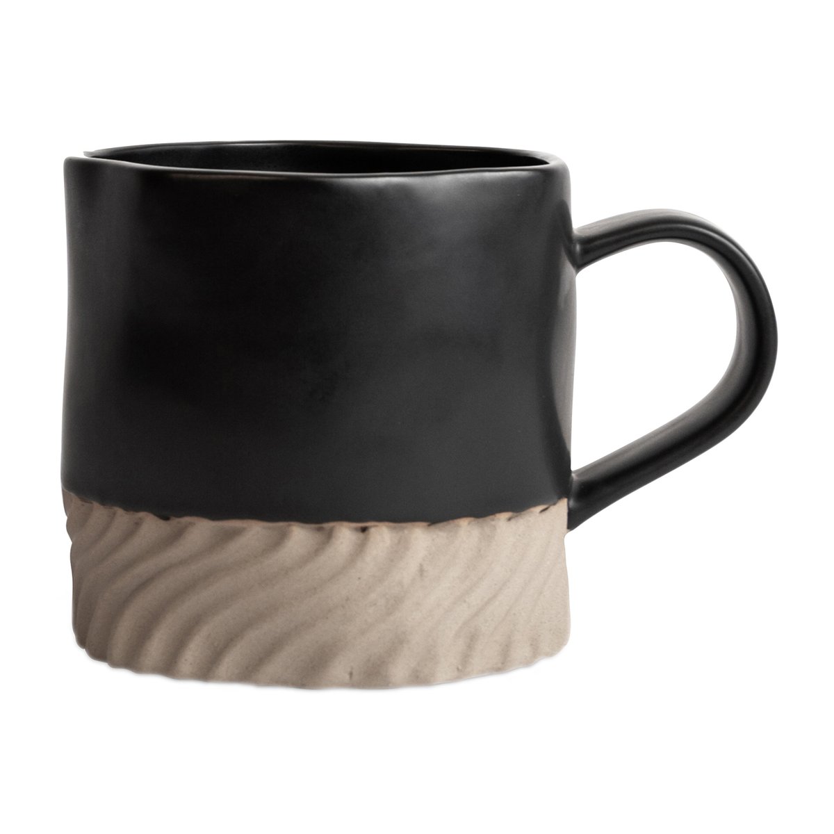 Byon Swirl mug 38 cl Black-beige | Scandinavian Design | Coffee cups | Black