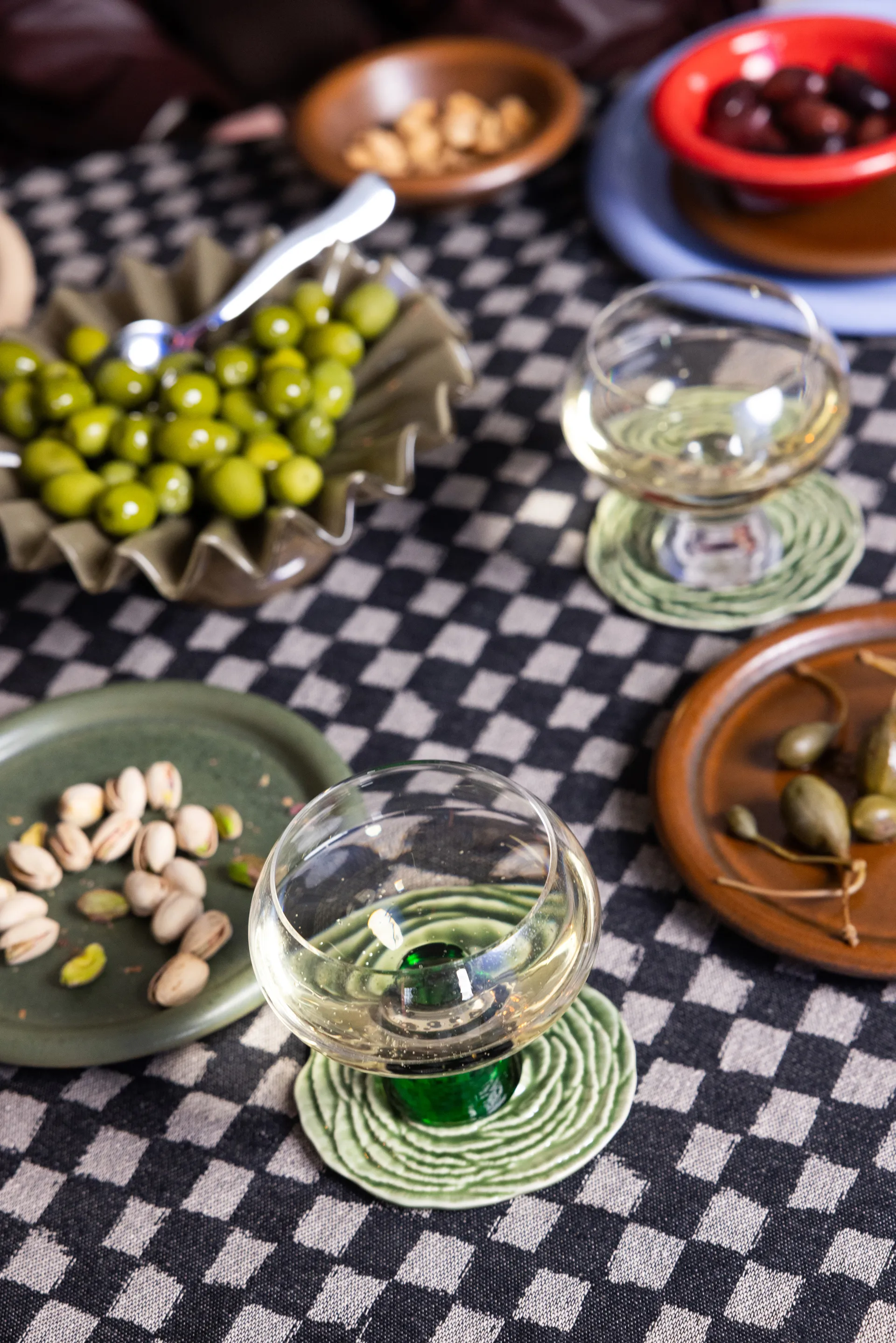 Veggie coasters Ø10 cm 2-pack, Green Byon