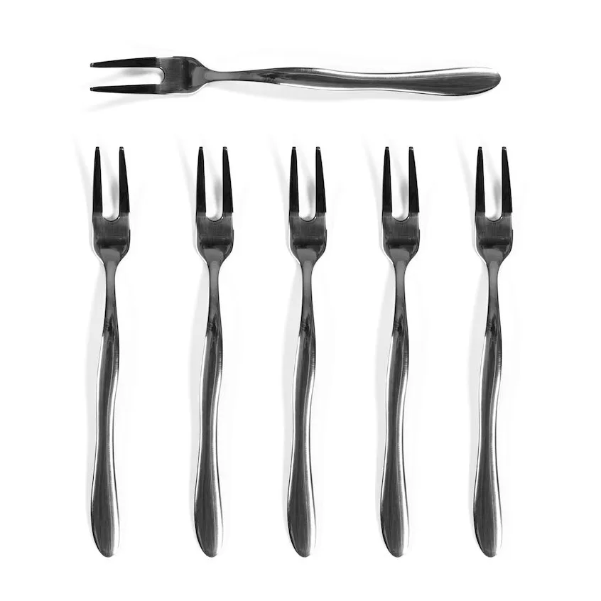 Byon Waverly fork 6-pack Stainless steel | Scandinavian Design | Table cutlery | Silver-coloured