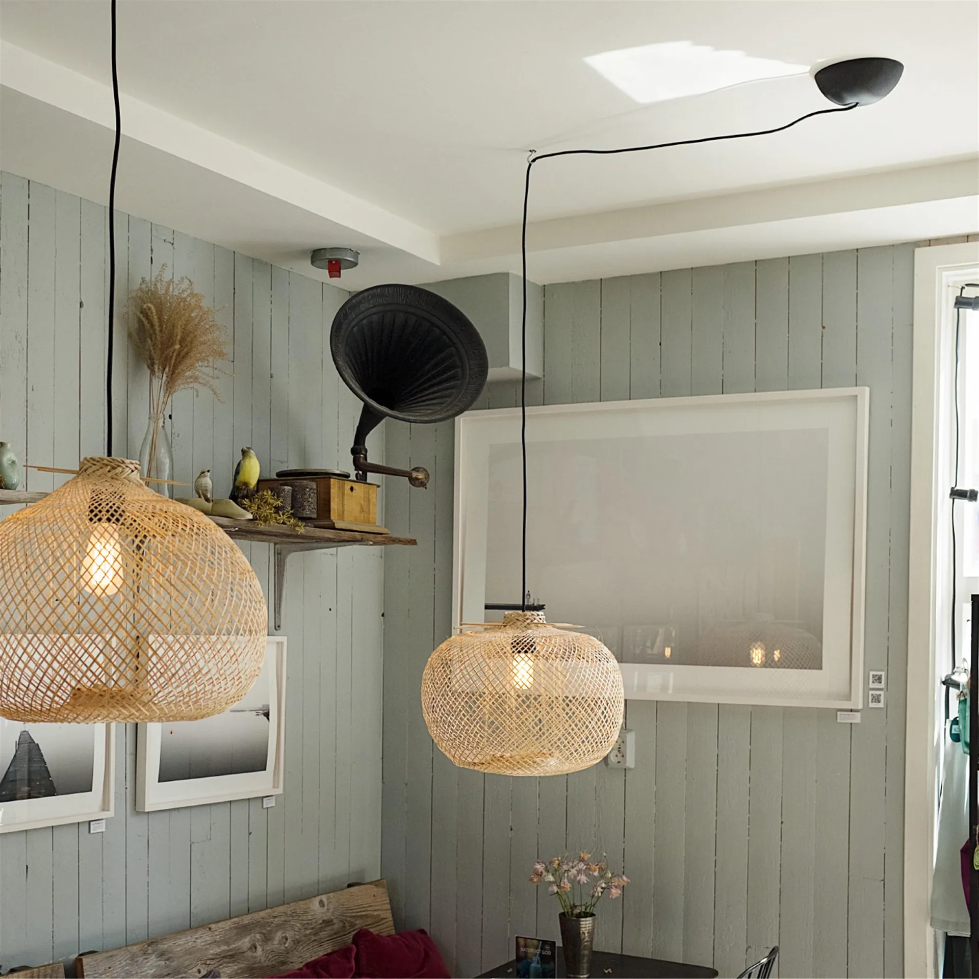 CableCup ceiling cup, black CableCup