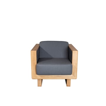 Angle lounge chair - Dark grey, teak - Cane-line