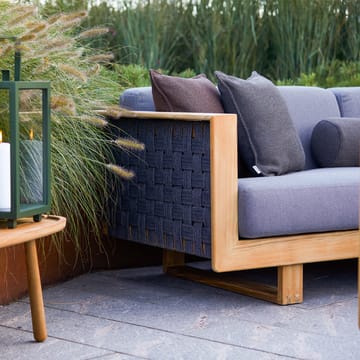 Angle sofa 3-seater - Dark grey, teak - Cane-line