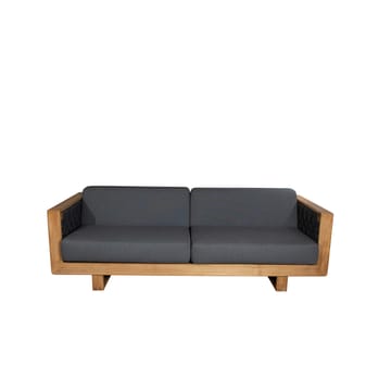 Angle sofa 3-seater - Dark grey, teak - Cane-line