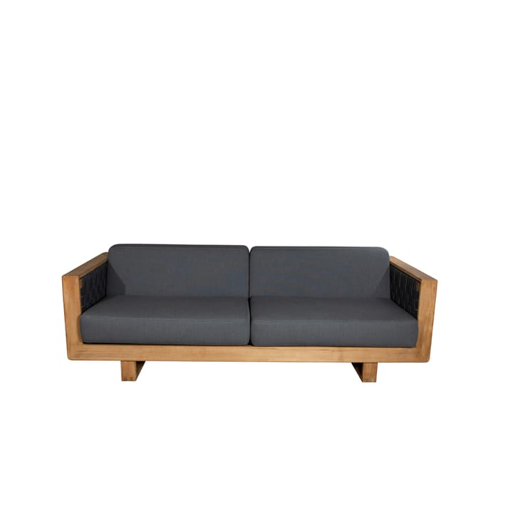 Angle sofa 3-seater - Dark grey, teak - Cane-line